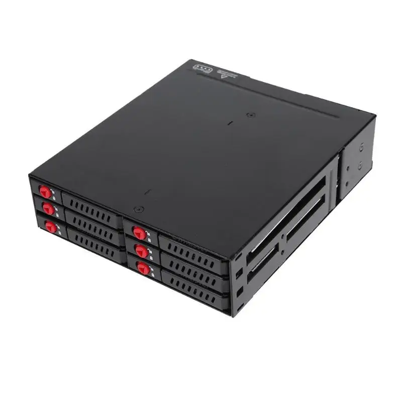 

Oimaster 6 Bay Hard Disk Enclosure Rack Data Storage For 2.5" SATA SSD HDD Home Backup Mail Storage Computer