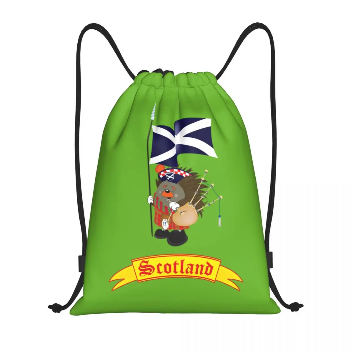 Greetings From Scotland Portable Drawstring Backpack Storage Bags Outdoor Sports Traveling Gym Yoga