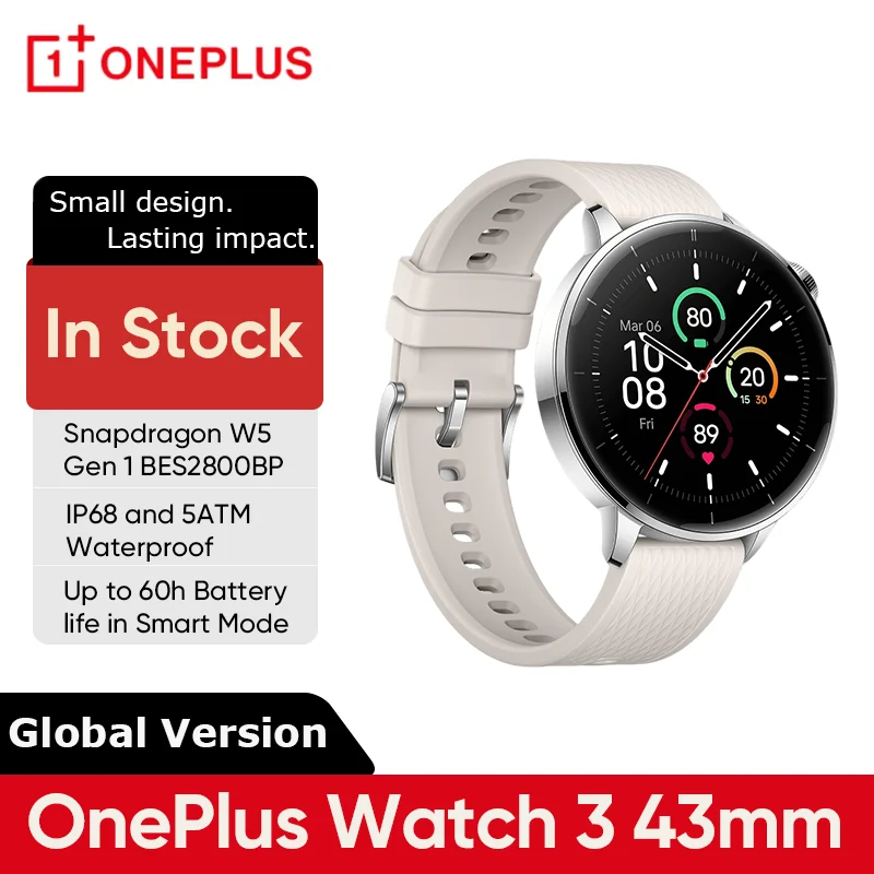 �y�Z�[�����zOnePlus Watch 3 43mm �O���[�o���� �X�}�[�g�E�H�b�` 1.32�C���` AMOLED�f�B�X�v���C �ő�60���ԃo�b�e���[���� Wear OS by Google GPS NFC Bluetooth