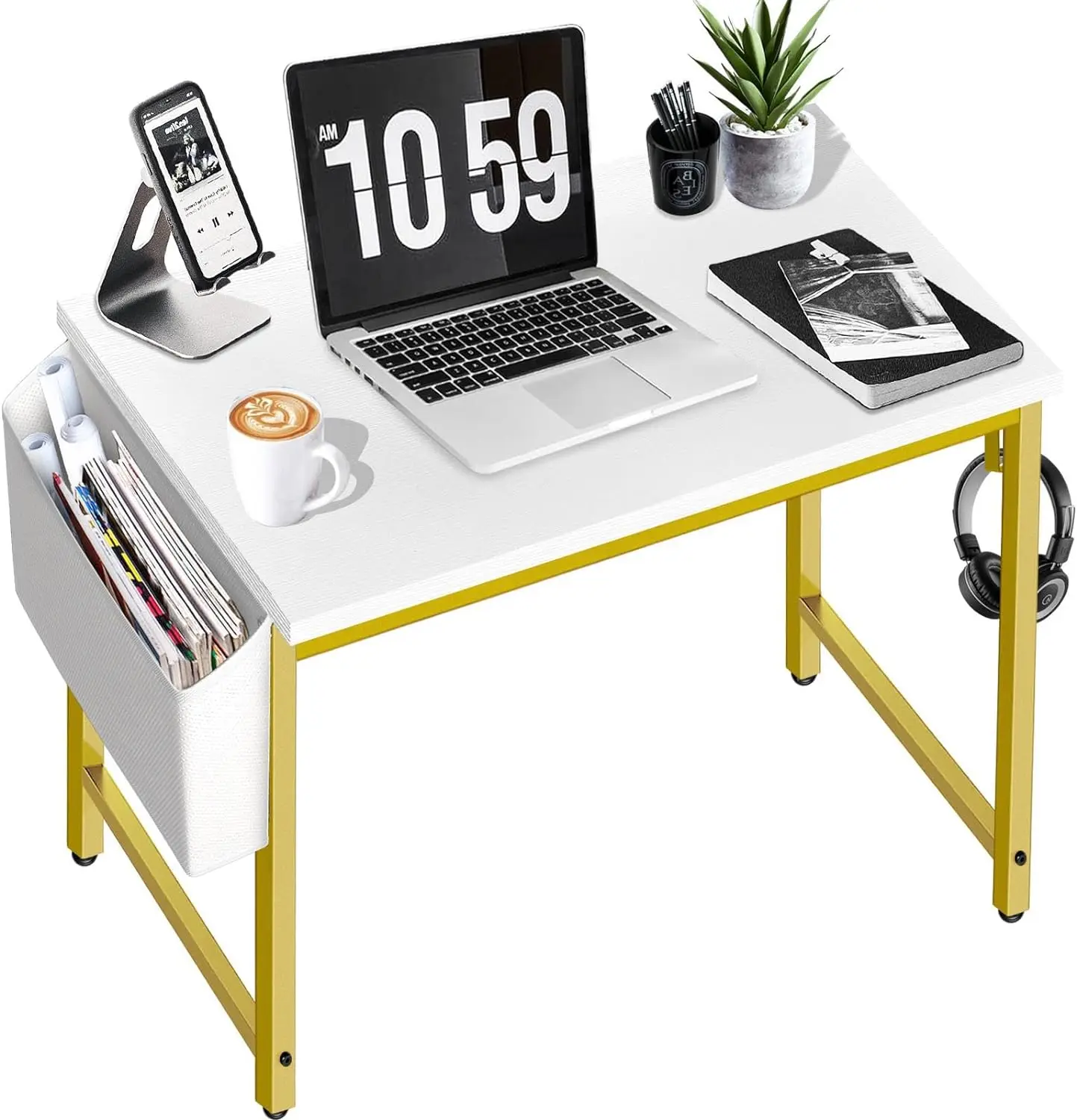 Computer Desk - Modern Simple Home Office Writing Table for Bedroom Student Teens Study Small Spaces Work, PC Laptop 31 inch