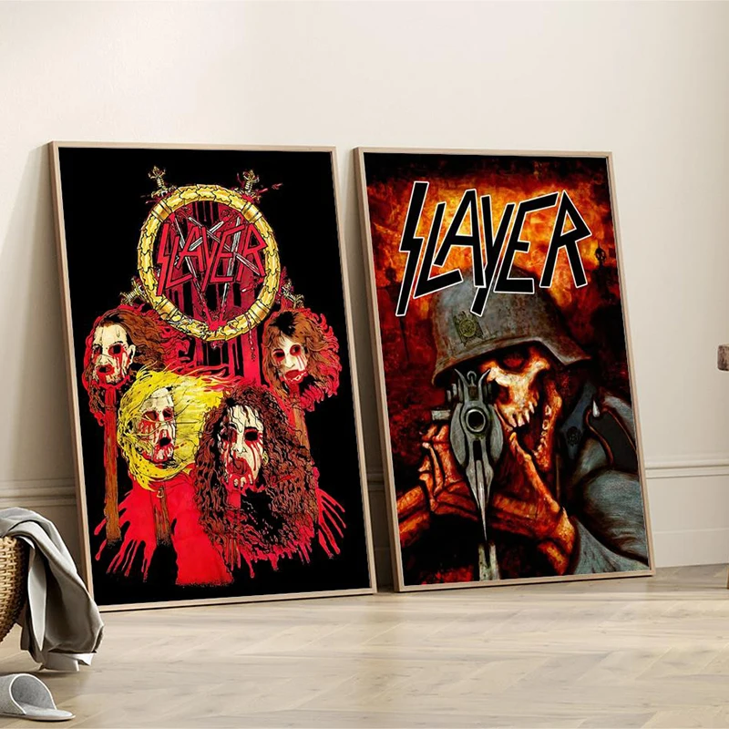 Slayer Heavy Metal Rock Band Album Poster Wall Art Canvas Painting Nordic Living Room Home Club Decor Picture Cuadro No Frame