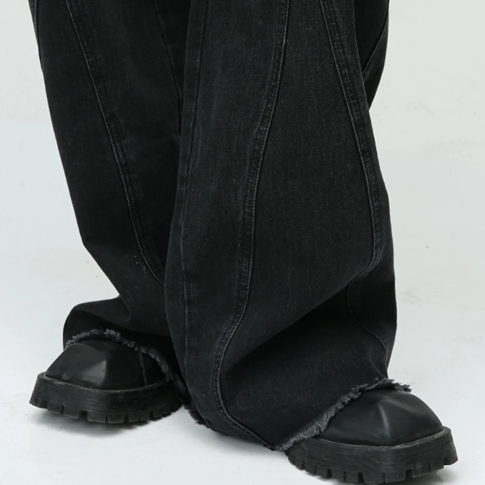 

Fashion High Street Mens Loose Jeans Casual Style Daily Wear Polyester Fabric Regular Length Casual Daily Wear Trousers