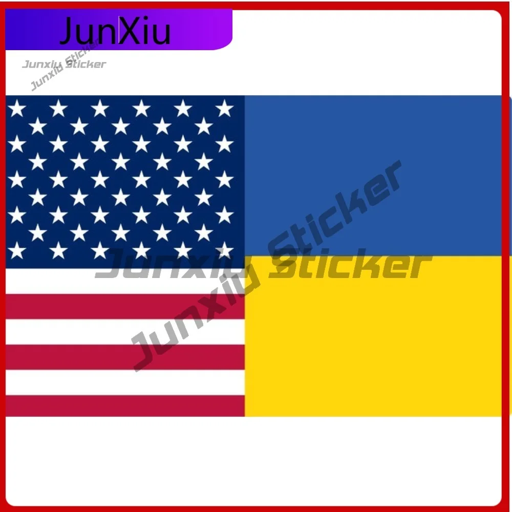 

Trendy Vinyl Stickers Usa Ukraine Flag Ukrainian Car Window Truck Pickup Camper Car Body Motorcycle Helmet Sticker Accessories
