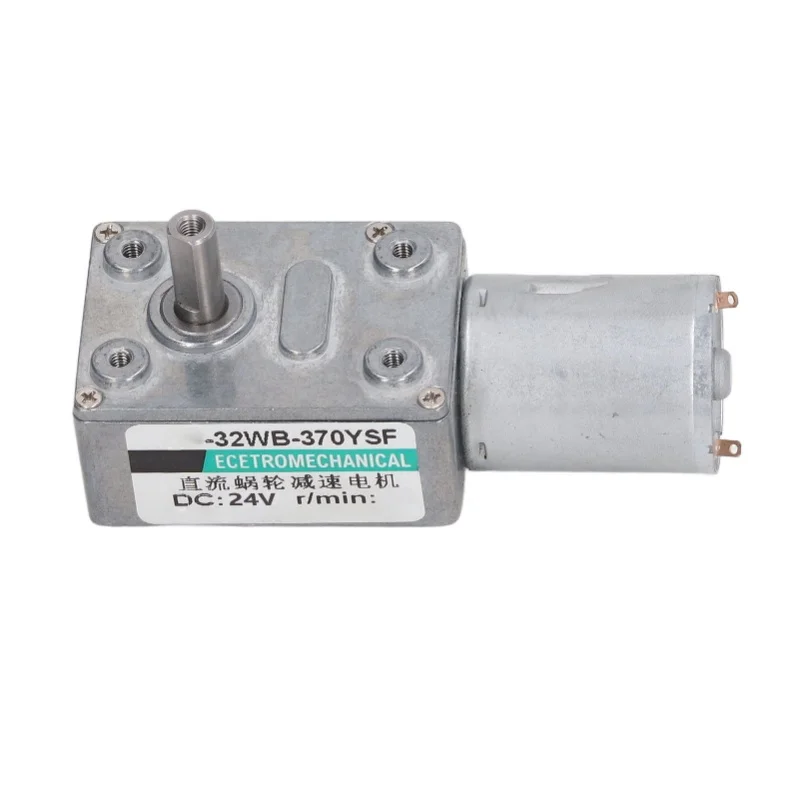 Worm Gear Motor Self Locking Reversible High Torsion Adjustable Speed Reduction Turbine Electric Gearbox DC 24V 2W 10RPM