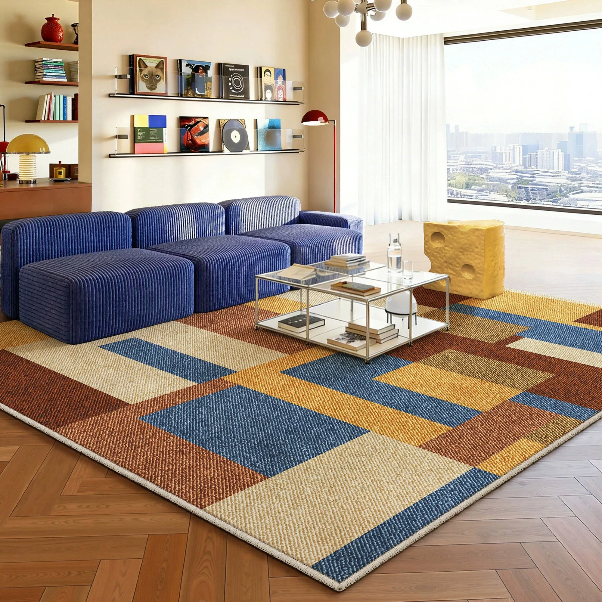 Checkered Plaid Rugs Living Ro - Commercial Printing Online recension och pris