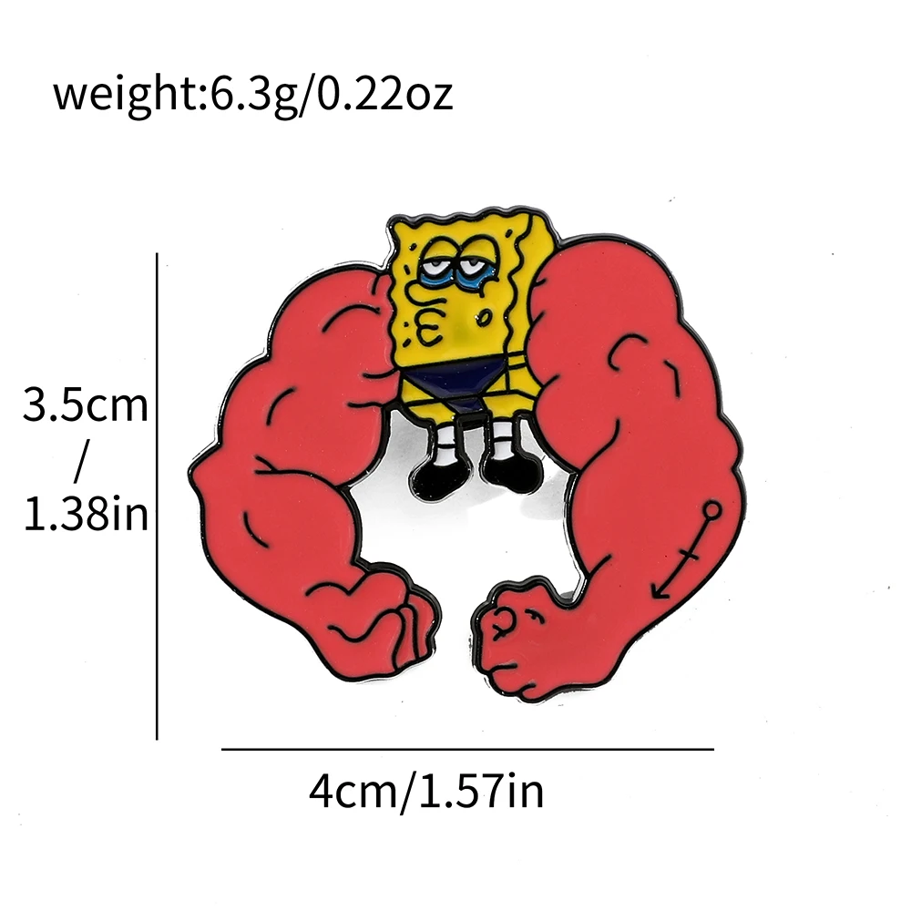 5 Pcs Funny anime SpongeBob SquarePants Brooch Creative SpongeBob SquarePants Pin Metal Enamel BadgeBackpack ClothingAccessories