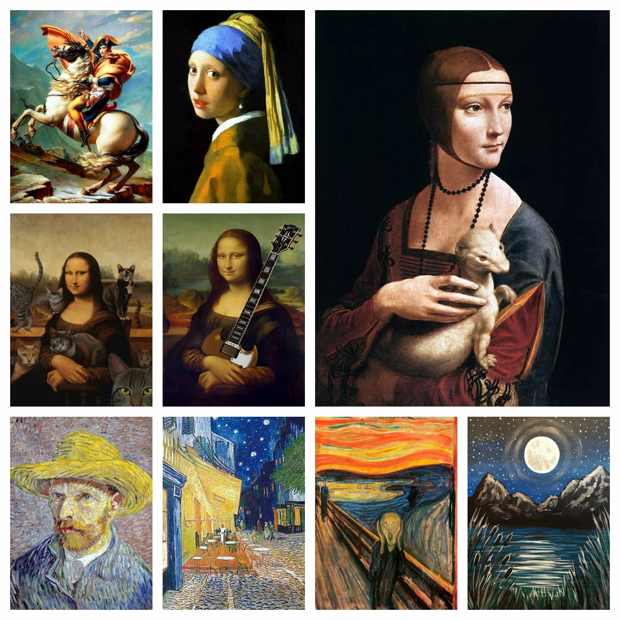 

Мона Лиза алмазная живопись искусство вышивка знаменитая картина 5d Diy мозаика Ван Гог Пикассо наборы крестиков домашний декор модерн