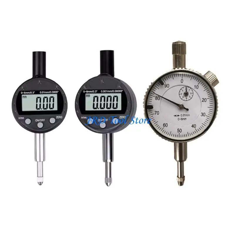 A2UD Digital Dial Dial Gauges เครื่องมือวัดค่าตัวบ่งชี้การหมุนดิจิตอล 0-8 มม.