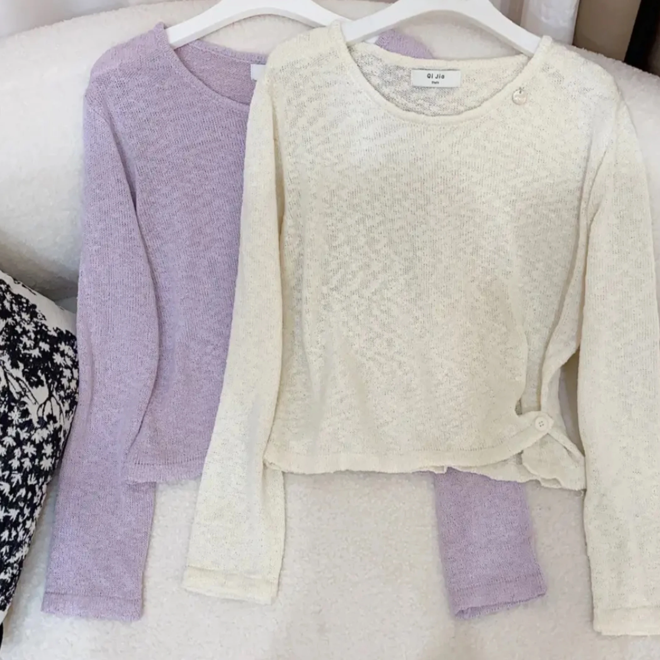 

Тонкий женский вязаный свитер, весна-осень, новый стиль, пуловер с круглым вырезом и длинными рукавами, свободная модная универсальная нижняя рубашка, топ