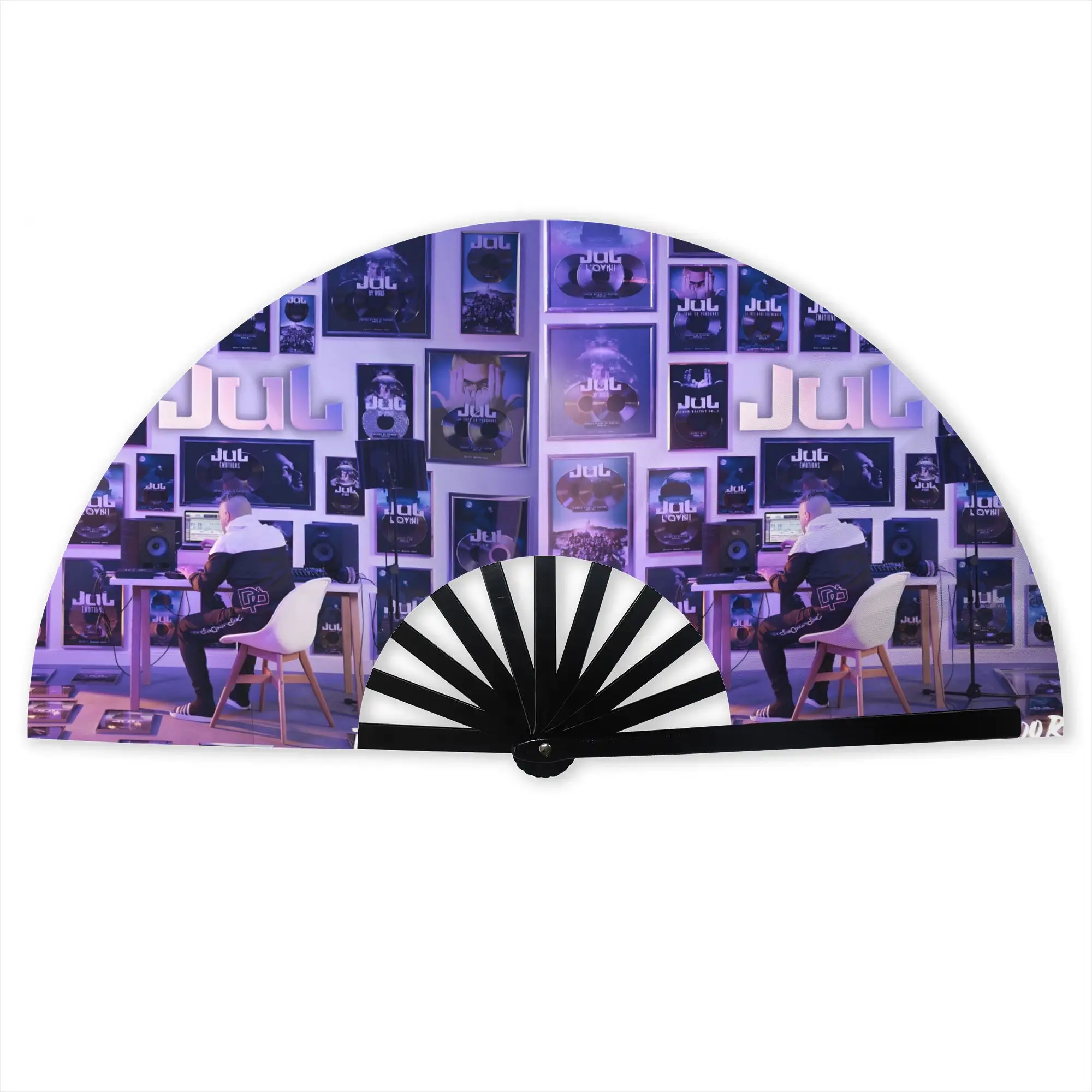 Hip-Hop Jul Singer Hand Fan Promotional Gift Event Souvenir Rien 100 Rien Durable Folding Fans Creative Bulk Pack Fan