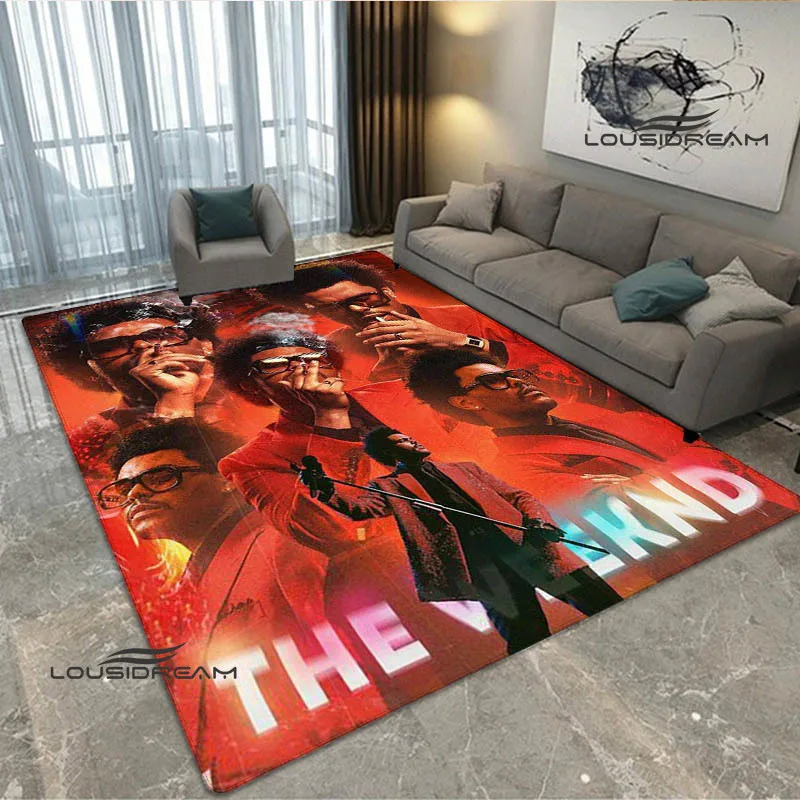 Singer The Weeknd printed carpet living room bedroom carpet balcony bathroom non-slip door mat photography props birthday gift