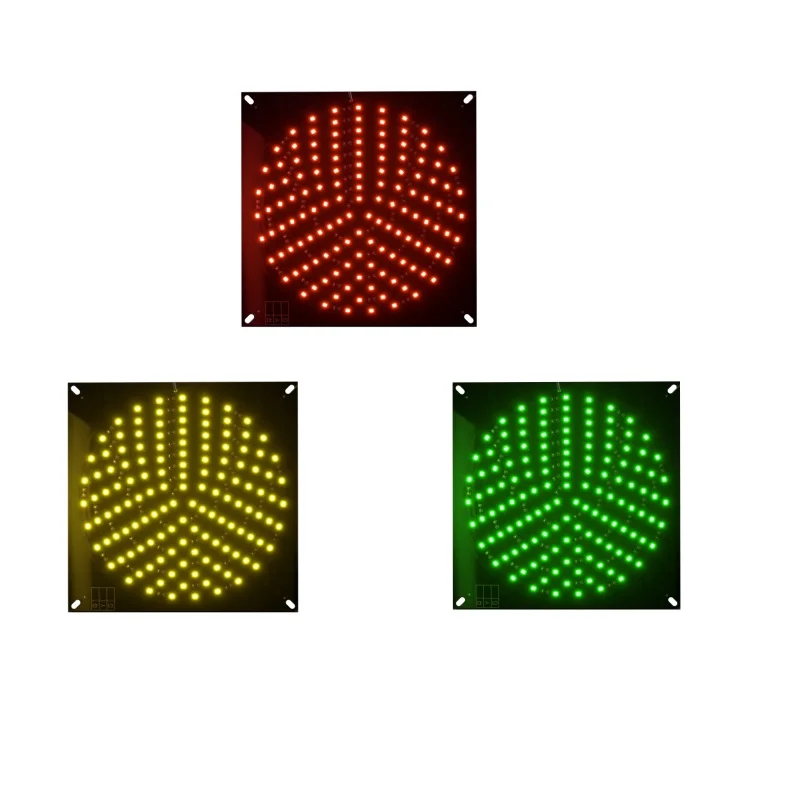 12V traffic light board, traffic signal light source board, solar powered mobile traffic light panel, 180mm