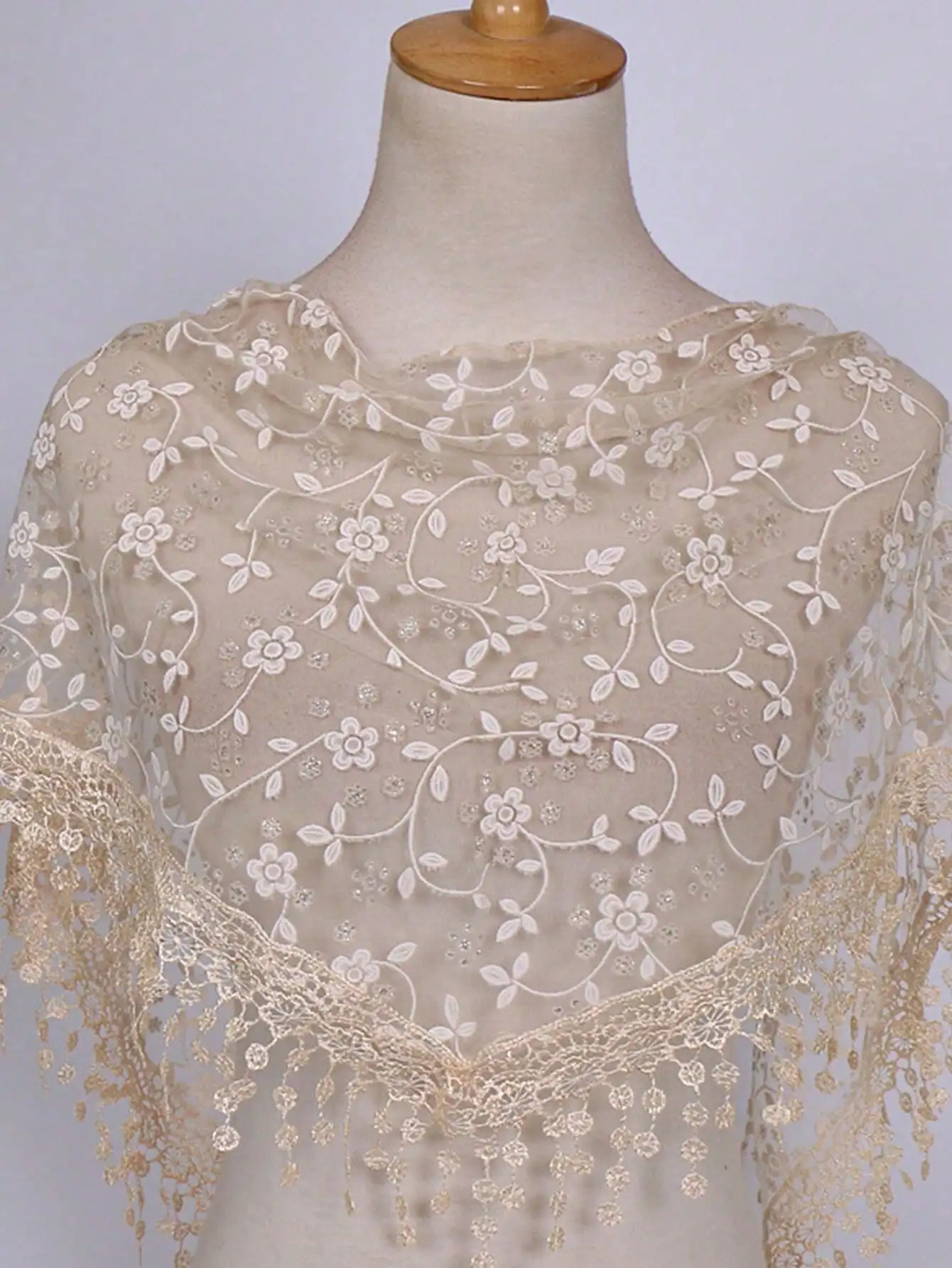 Floral Lace Scarf & Headscarf Set