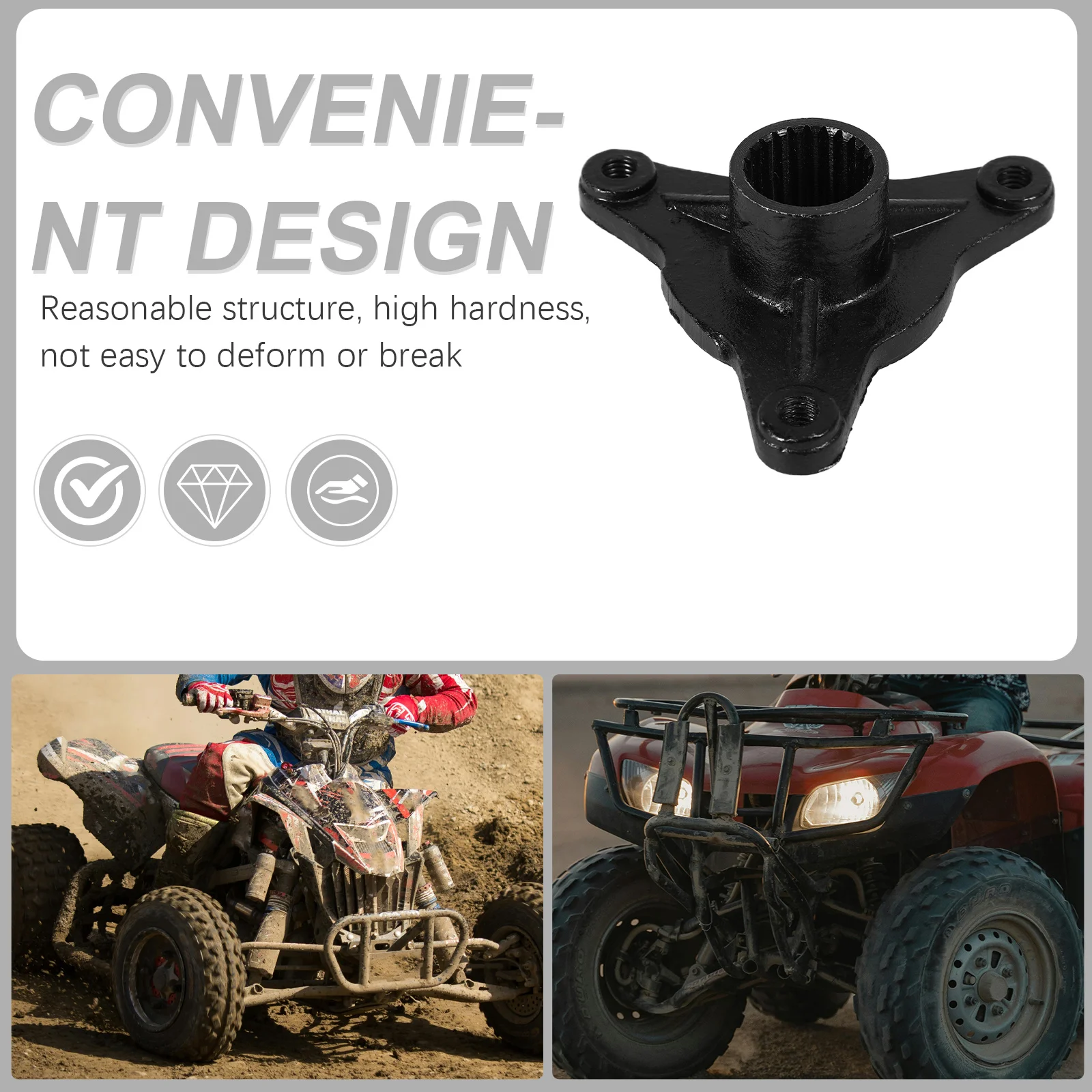 Cubo do eixo dianteiro da roda atv para go kart durável aro da roda hub peça de substituição do veículo fora de estrada compatível com atv