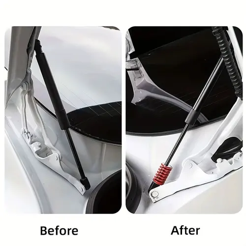 Imagen 2 del producto Crema, 2 uds., resorte de molde, estampado en espiral, resorte de compresión para maletero trasero, soporte de puntal, herramienta de barra de elevación para coche