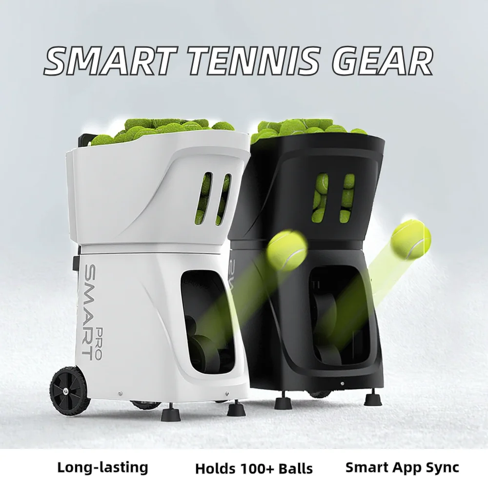 Best Seller Professional PUSUN PT-Smart Pro-2 ABS Metals Tennis Ball Machine Portable Intelligent APP Control Training 100+