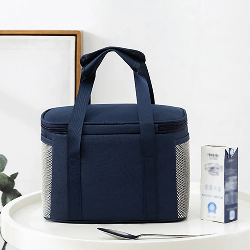 

1Pcs Insulated Lunch Box Bag Oxford Cloth Portable Tote Large Capacity for School Work Picnic Heat Preservation