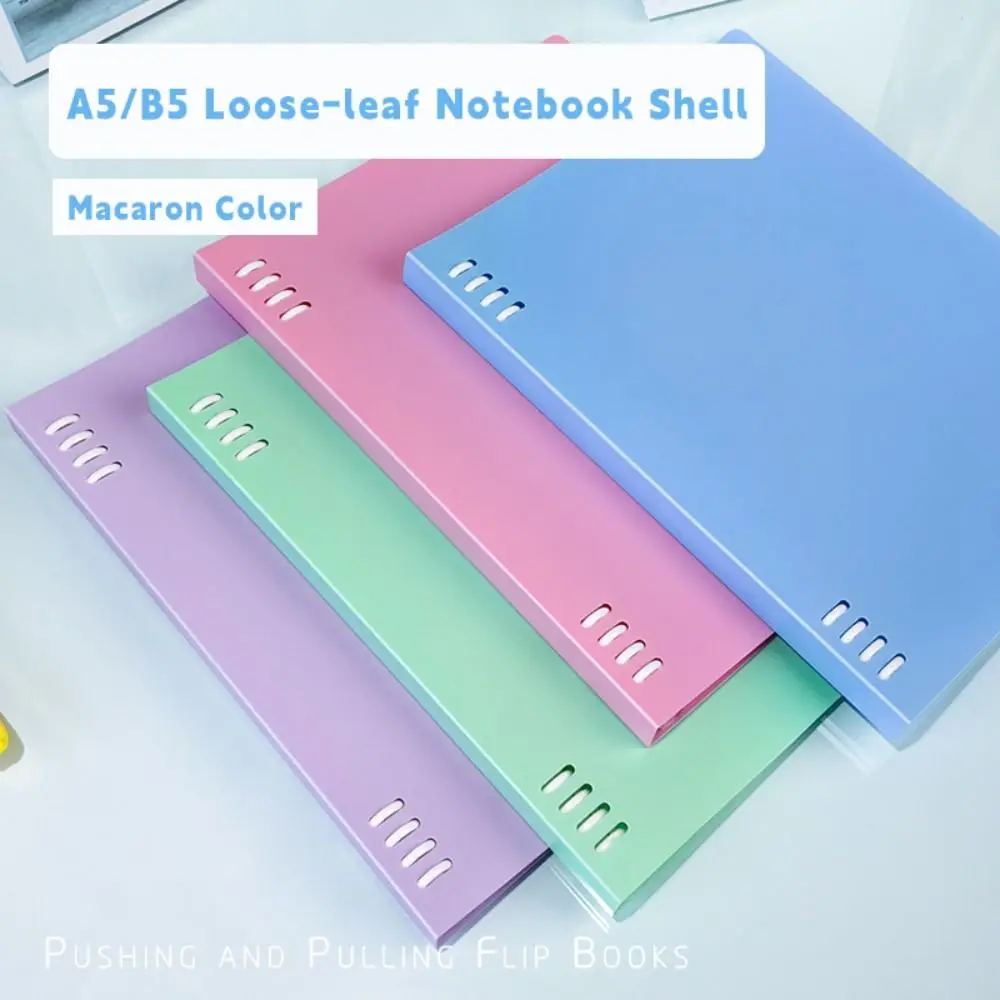 Simple Macaron Color Notebook A5/B5 Detachable Binder Book Horizontal Line Inner Page Diary Book Gift