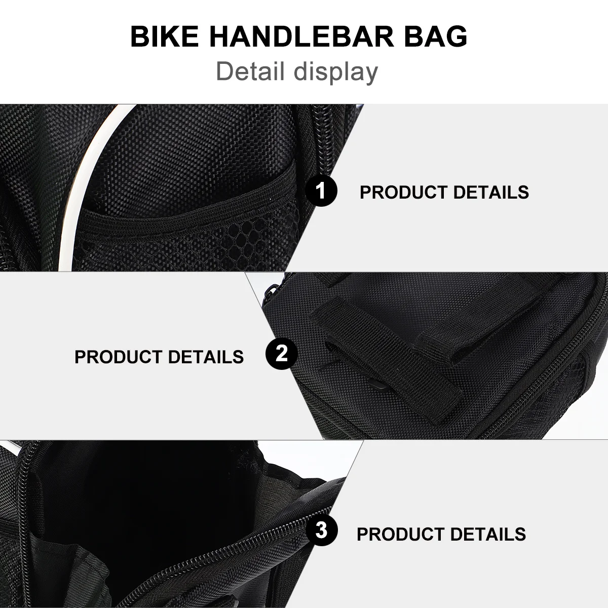 

2Pcs Mountain Bike Bag Handlebar Mounted Lightweight Pouch with Rain Shield for Long Ride Cycling Use Bike Handlebar Bag