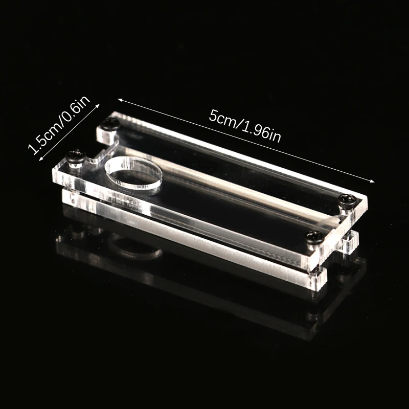 1 set staffa di fissaggio custodia protettiva trasparente con guscio rigido in acrilico con vite per scheda Raspbery Pi Pico