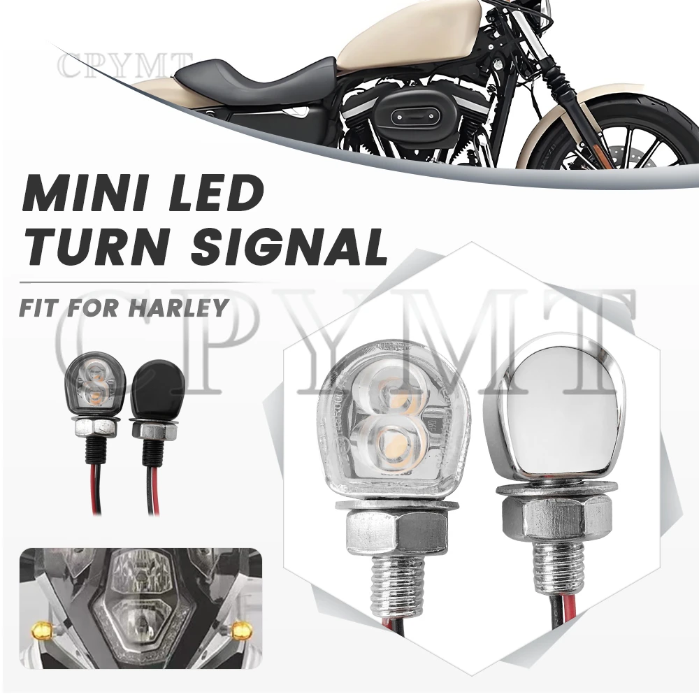 

Motorcycle Mini Turn Signal Light M8 Indicator 12V Amber LED Signals Blinker Winker Lamp Fit For Cafe Racer Bobber Honda