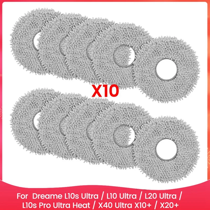 Mop Pads For Dreame L10s Ultra / L10 Ultra / L20 Ultra / L10s Pro Ultra Heat / X40 Ultra X10+ / X20+ Vacuum Cleaner Part