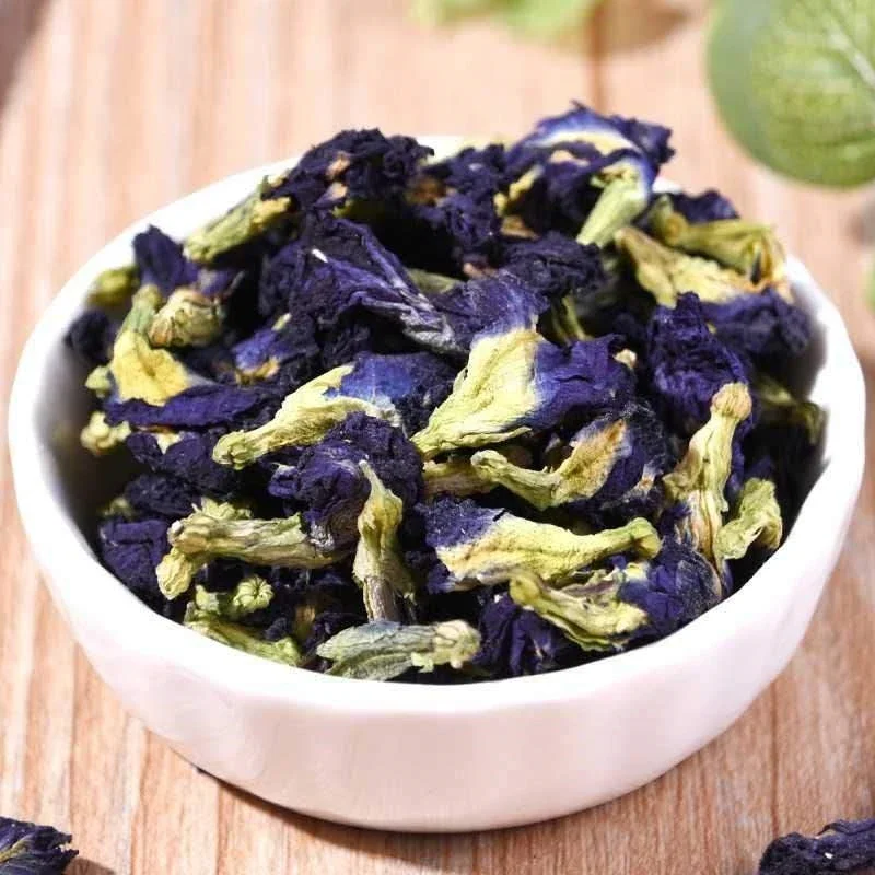 100% Natural Thai Blue butterfly Pea Flower Tea Used for Baking Coloring Bathing Skin Care DIY Dessert Cake Help Detoxification