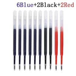 10pcs/set Plastic Ballpoint Pen Refills 99mm Length 0.5mm Pressed Writing Pen Replaceable Rods School Office Stationery Supplies