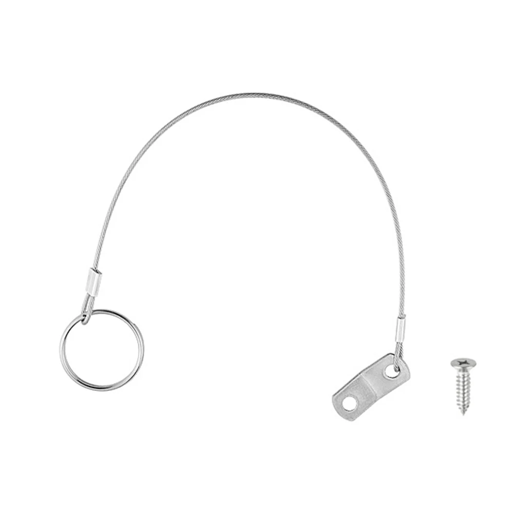 Wire Lanyard Cable Safety Tether 65*32*30mm For Loss Prevention Quick Release Ring 316 Stainless Steel Flexible