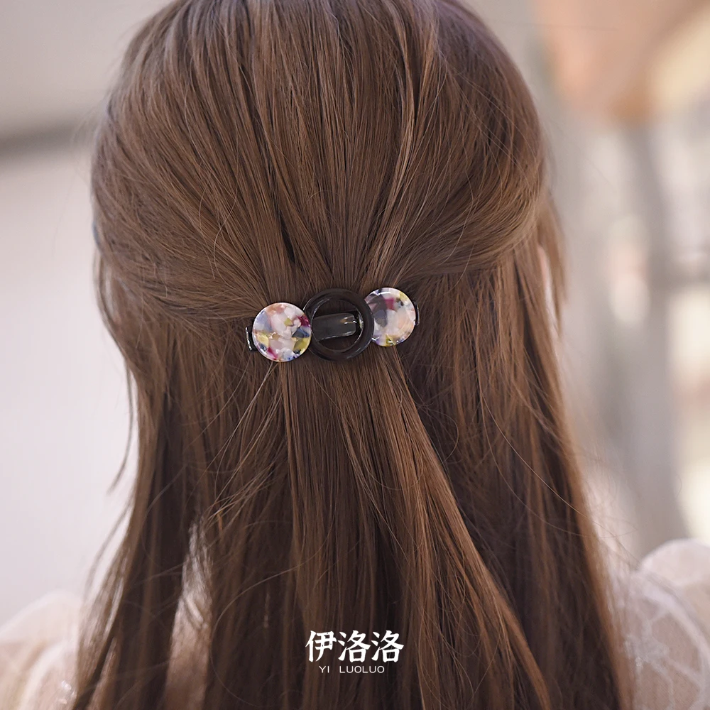 Women Headwear Small Size Girl Hairwear Cute Hair Clip Vintage Hair Barrette Acetate Fashion Hair Accessories For Women