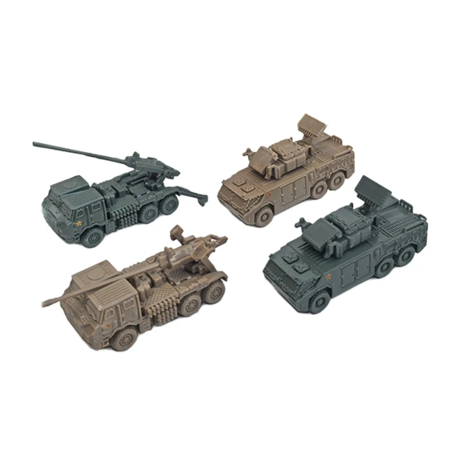 

4 Pieces 1/144 Vehicle Model Ornaments Miniature Tabletop Decor Wheeled Vehicle Model for Girls Toddlers Boys Kids Gifts