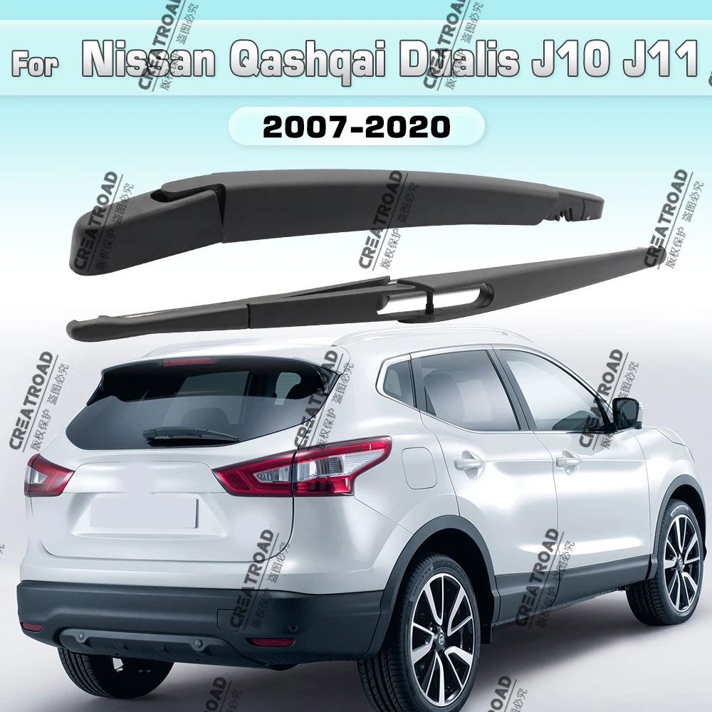 Heckscheibenwischerblatt & -arm-Set für Nissan Qashqai Dualis J10 J11 2007 - 2020 Windschutzscheibenbürste