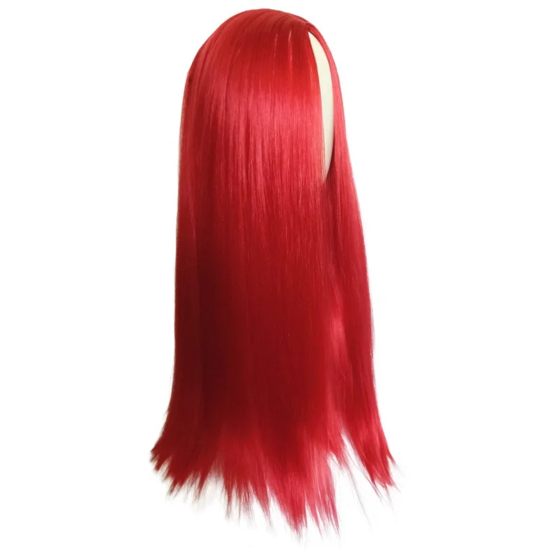 Fancy Sally Wigs For Women Cartoon Christmas After Nightmare Cosplay Costume Accessories Woman Roleplay Wine Red Long Hair