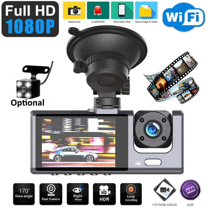 

Car DVR WiFi Full HD 1080P Dash Cam Rear View Camera Night Vision Dashcam Drive Video Recorder Black Box Parking Monitor GPS