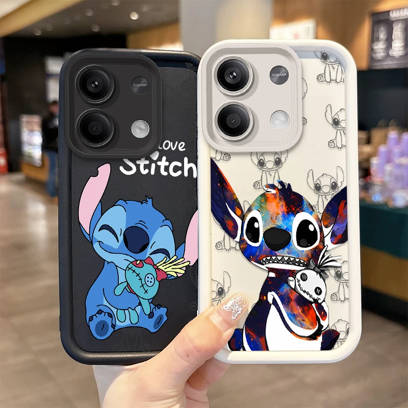 Disney Stitch Silicone Case for Xiaomi Redmi Note 13 12 Pro Plus 4G 5G 13C 12C Turbo 11 11S 10 10S 9 10A 10C 9C A2 A1 Soft Cover