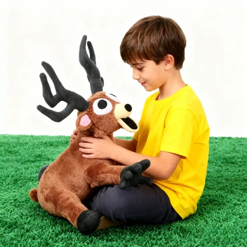 NUOVO 99 notti nella foresta peluche mostro cervo cartone animato Milu cervo farcito gioco periferiche morbido cuscino Halloween giocattolo fan regali