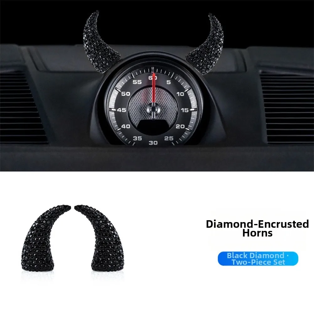2pcs Rhinestone Corner Car Dashboard Trim For MINI For Cooper Tachometer Trim Automotive Interior Accessories