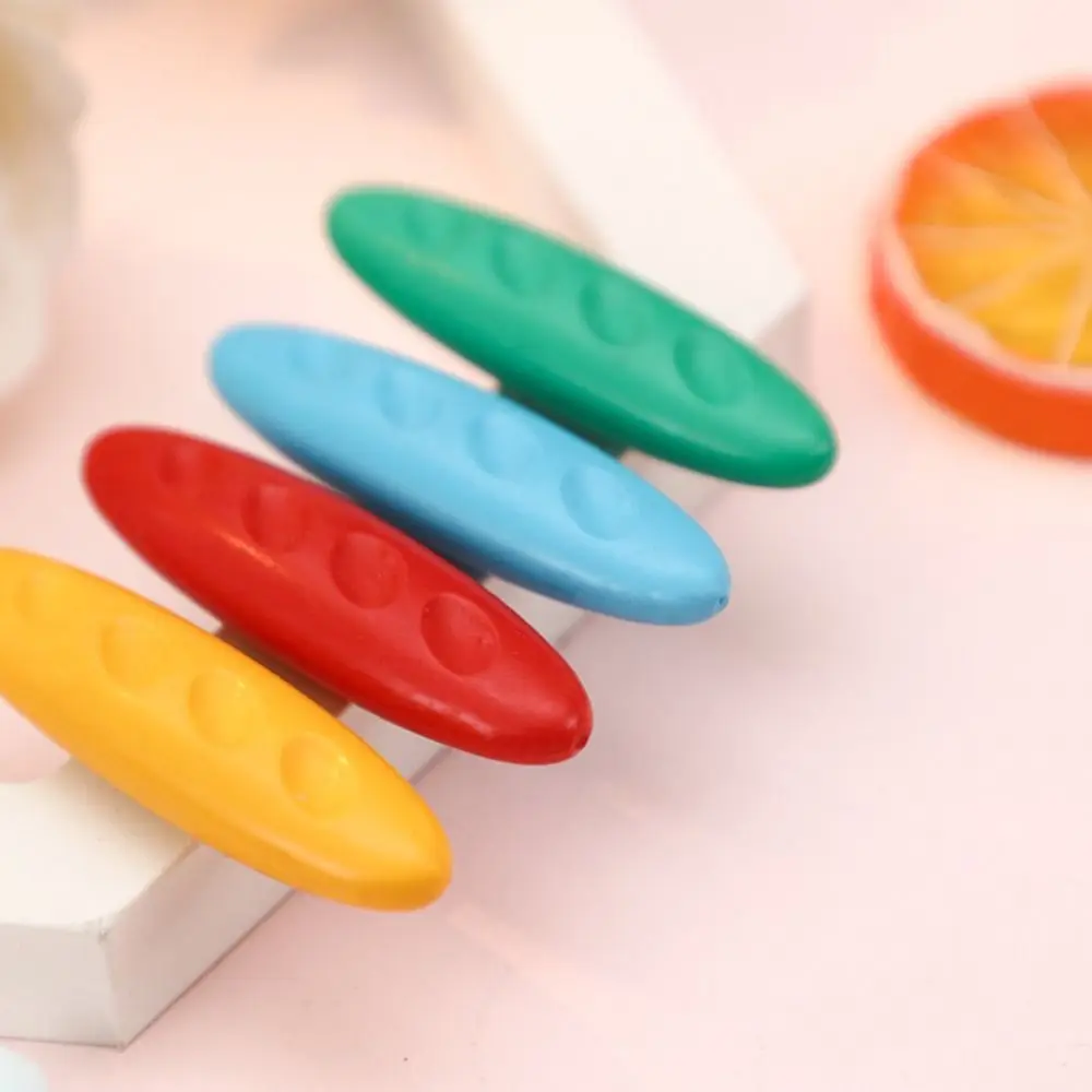 12/24/36 Colors Plastic Plastic Crayon Washable Do Not Dirty Hands Colored Crayon Peanut Shaped Erasable Oil Painting Stick