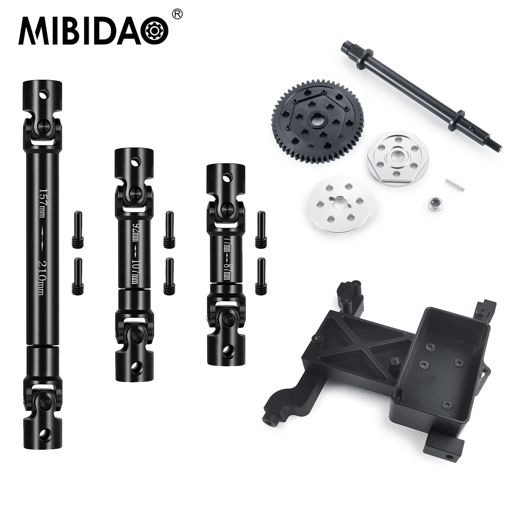 

Приводной вал MIBIDAO/коробка оборудования/набор шестерен коробки передач для осевого SCX6 AXI05000 Jeep Wrangler AXI05001 Trail Honcho 1/6 RC Car