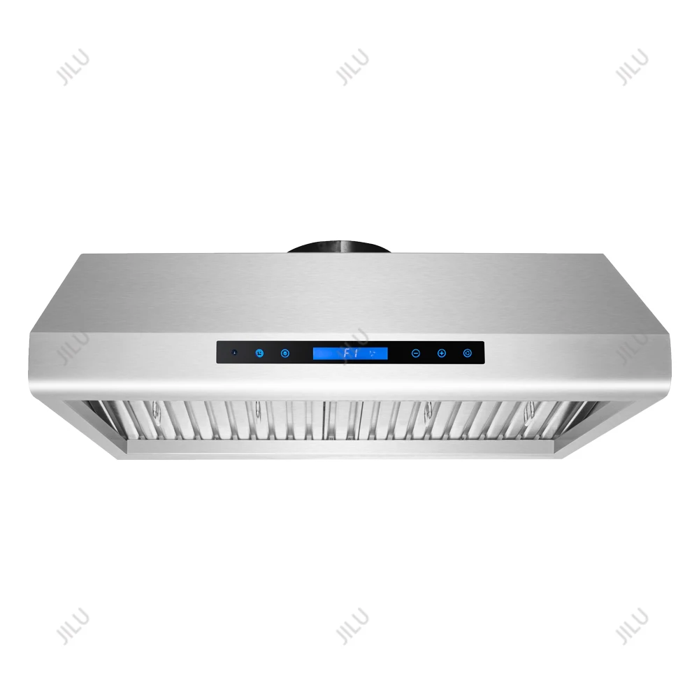 

Сертификация ETL, профессиональные разумные электрические вытяжки из нержавеющей стали с низким уровнем шума, кухонные вытяжки с черным кристаллом и сенсорным экраном