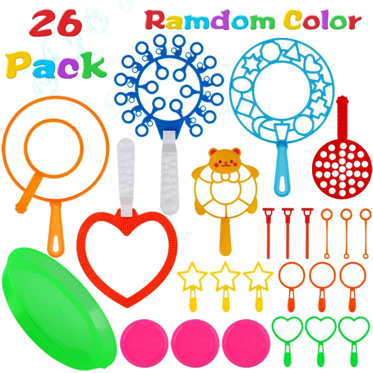 15/26/28Pcs Bubble Blowing Tools Soap Bubble Stick Set Bubble Blowing Toys Outdoor Kids Fun Toys Family Interactive Toys