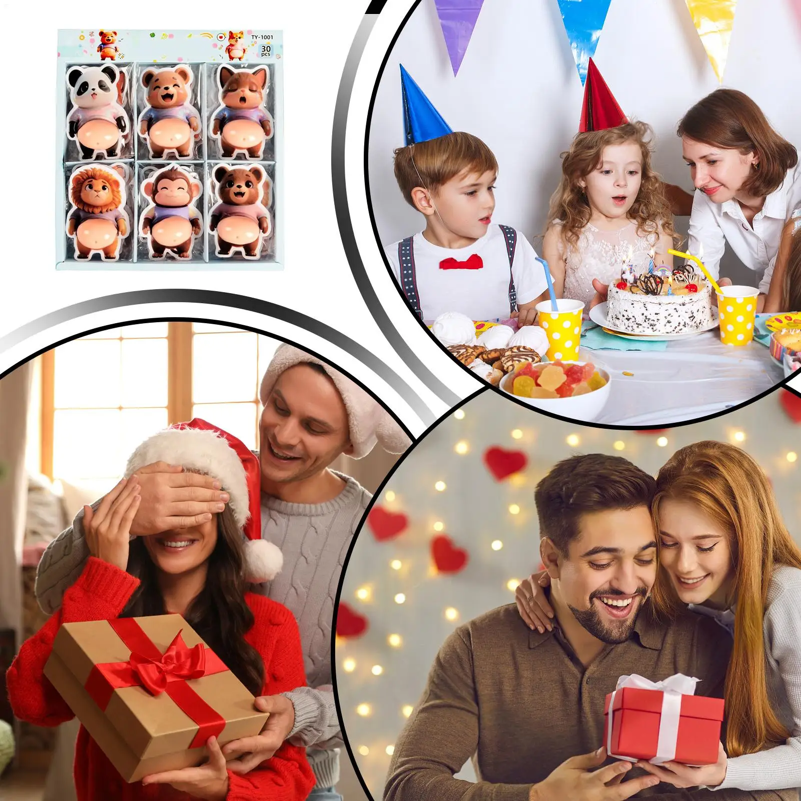 adesivi-3d-per-bambini-30-pezzi-decalcomanie-per-laptop-comprimibili-a-forma-di-animale-decalcomania-per-frigorifero-carino-per-bambini-adolescenti-adulti-amanti-dell'artigianato