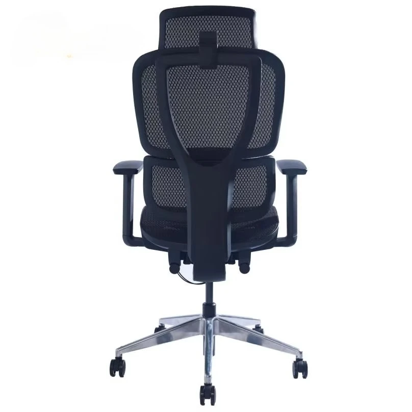 Executive ergonomic office chair with mesh cushion backrest and 3D headrest for reception meeting workspace