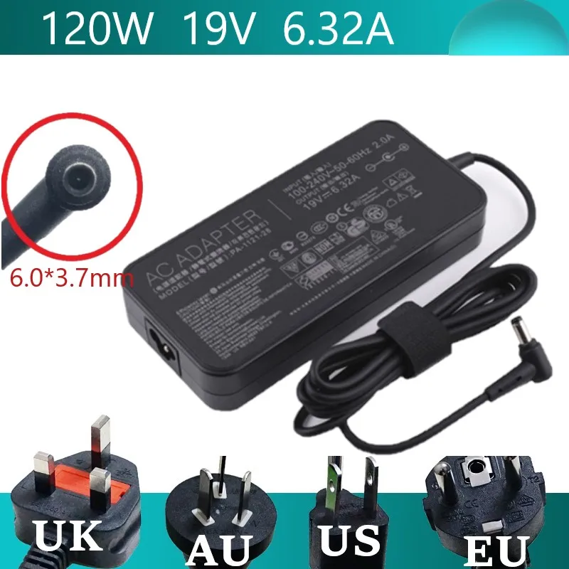 

19V 6.32A 120W 6.0*3.7mm Adapter Power Charger For Asus TUF Gaming FX705GM FX705GE FX705GD FX505 FX505GD FX505GE FX505GD FX505DY