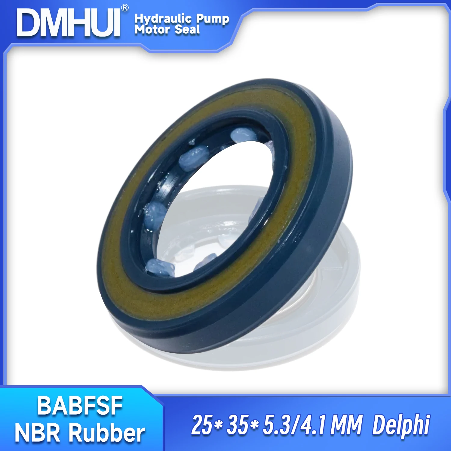 

DMHUI High Quality Drive Shaft Oil Seal 20x35x5.3/4.1mm BABFSF Type NBR Rubber Material Machinery Spare Parts ISO9001:2008