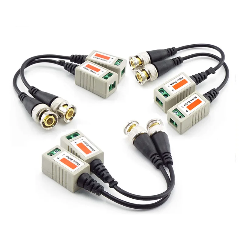 twisted bnc cctv video balun utp balun cat5 transceptores passivos cabo para acessorios de camera cctv w28 10 pares 01