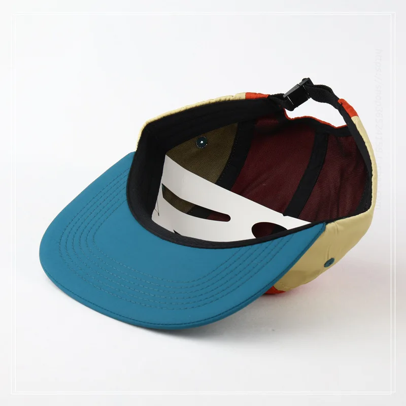 American Color Matching Five-panel Quick-drying Cap for Men and Women Waterproof Soft Top Outdoor Sports Flat Edge Baseball Hat