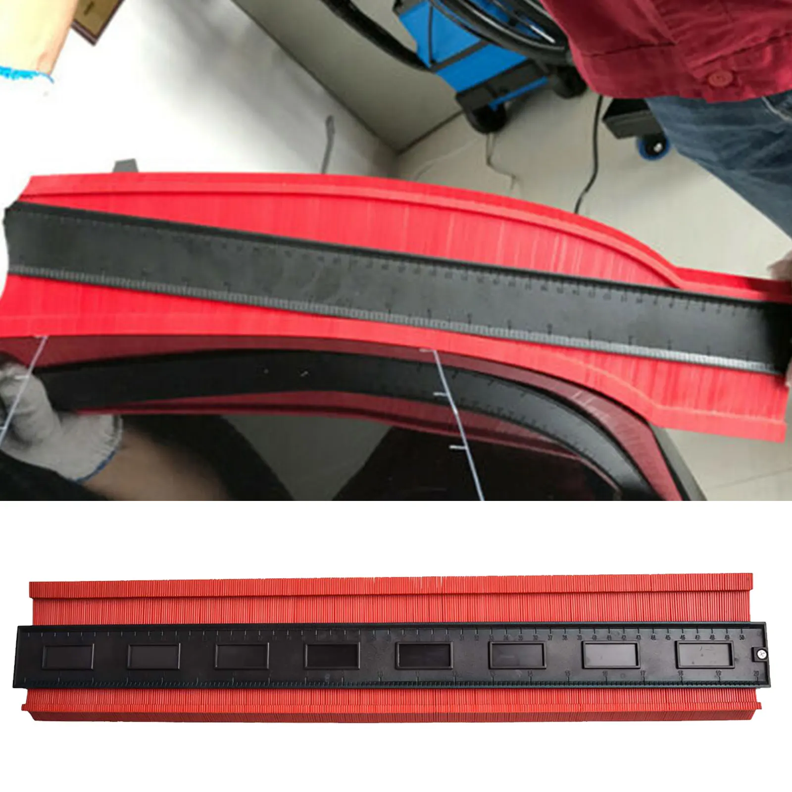 

Измерительный прибор, линейка для листового металла автомобиля, линейка для ремонта профиля, контур, 1 шт., аксессуары, линейка для ремонта панели кузова автомобиля