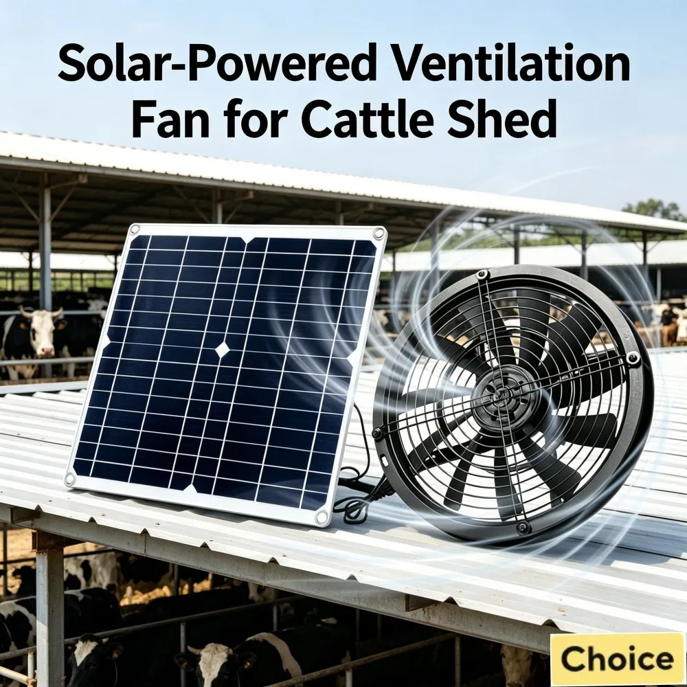 

15-25W Slim Design Solar Vent Fan Kit Space Saving Exhaust Fan for Narrow Hut RV Pet House Corner Shed