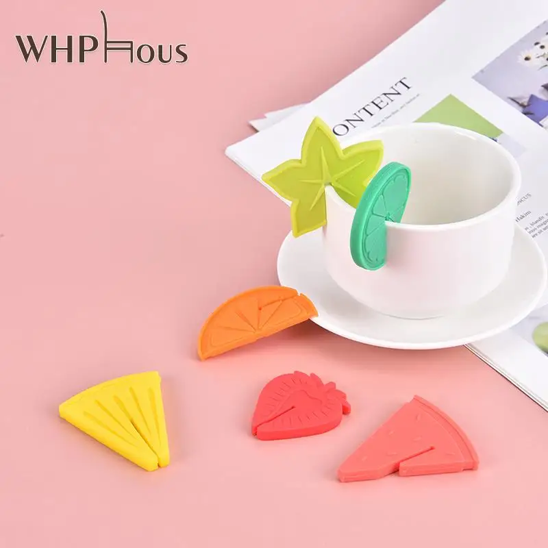 6Pcs Fruit Pattern Silicone Wine Glass Premium Durable Drink Marker For Drinks Cups